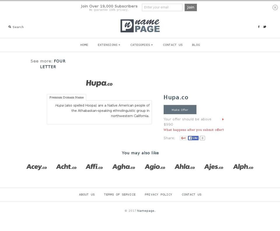 hupa.co shopify website screenshot