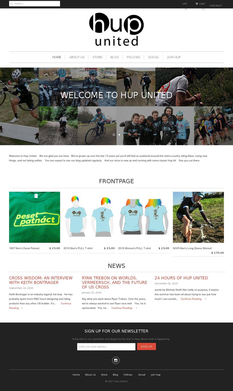 hupunited.com shopify website screenshot