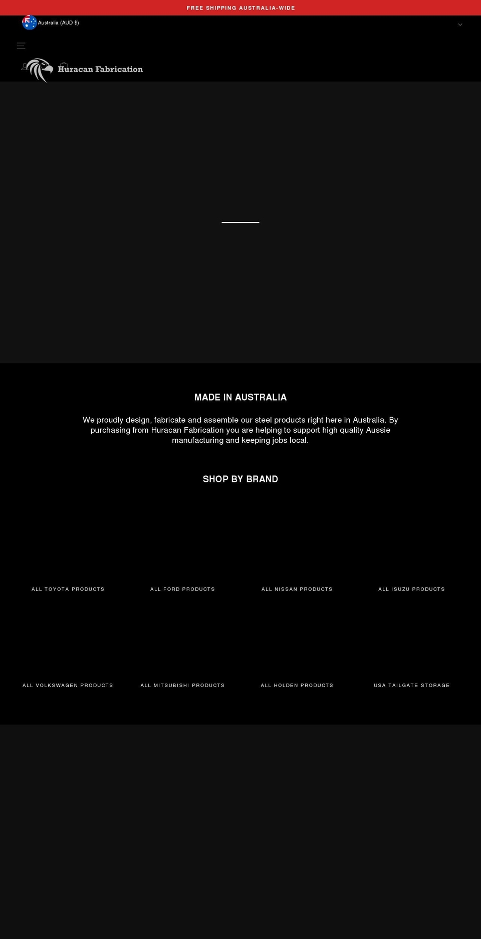 huracanfabrication.com shopify website screenshot