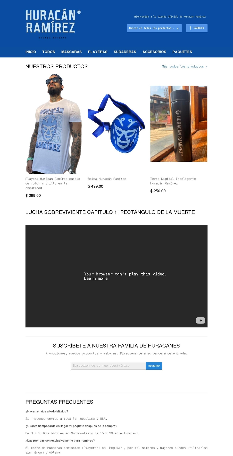 huracanramirez.com shopify website screenshot