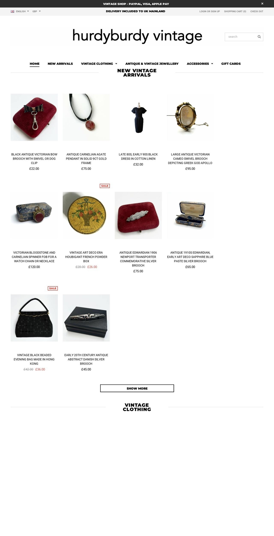 hurdyburdy.com shopify website screenshot
