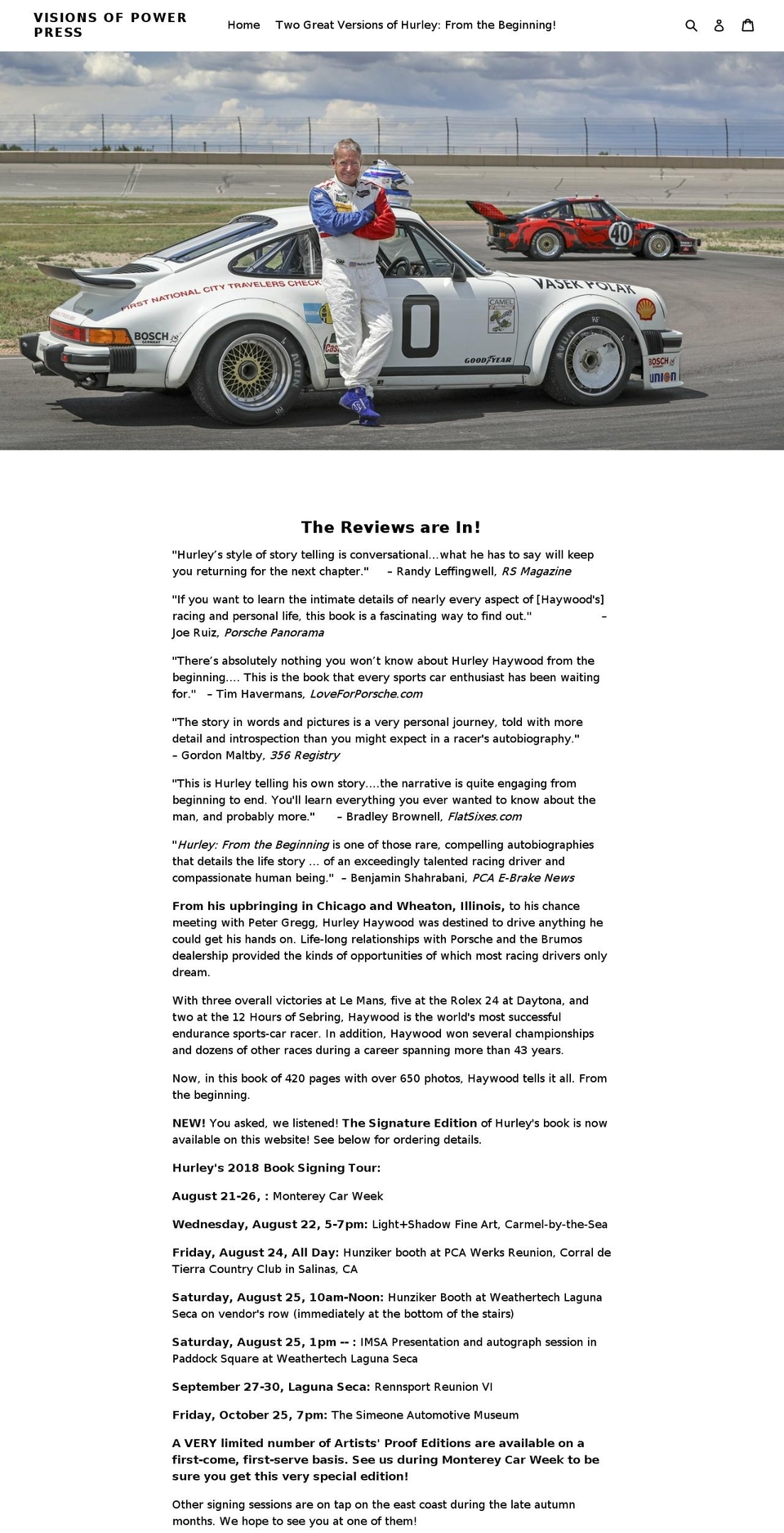 hurleybook.com — Shopify storefront screenshot