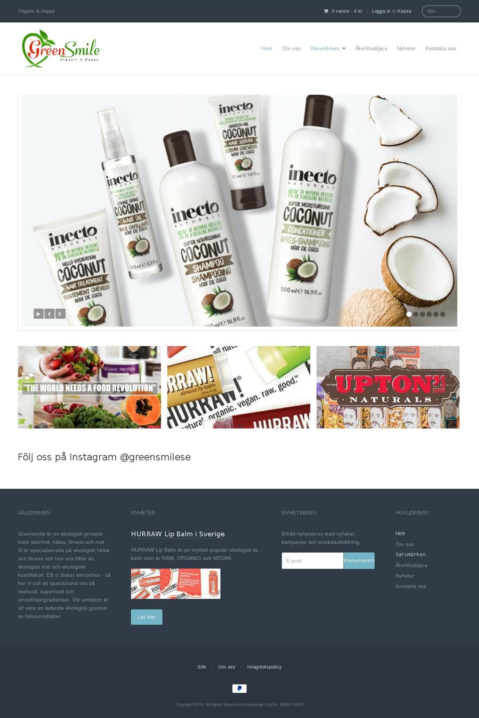 hurraw.se shopify website screenshot