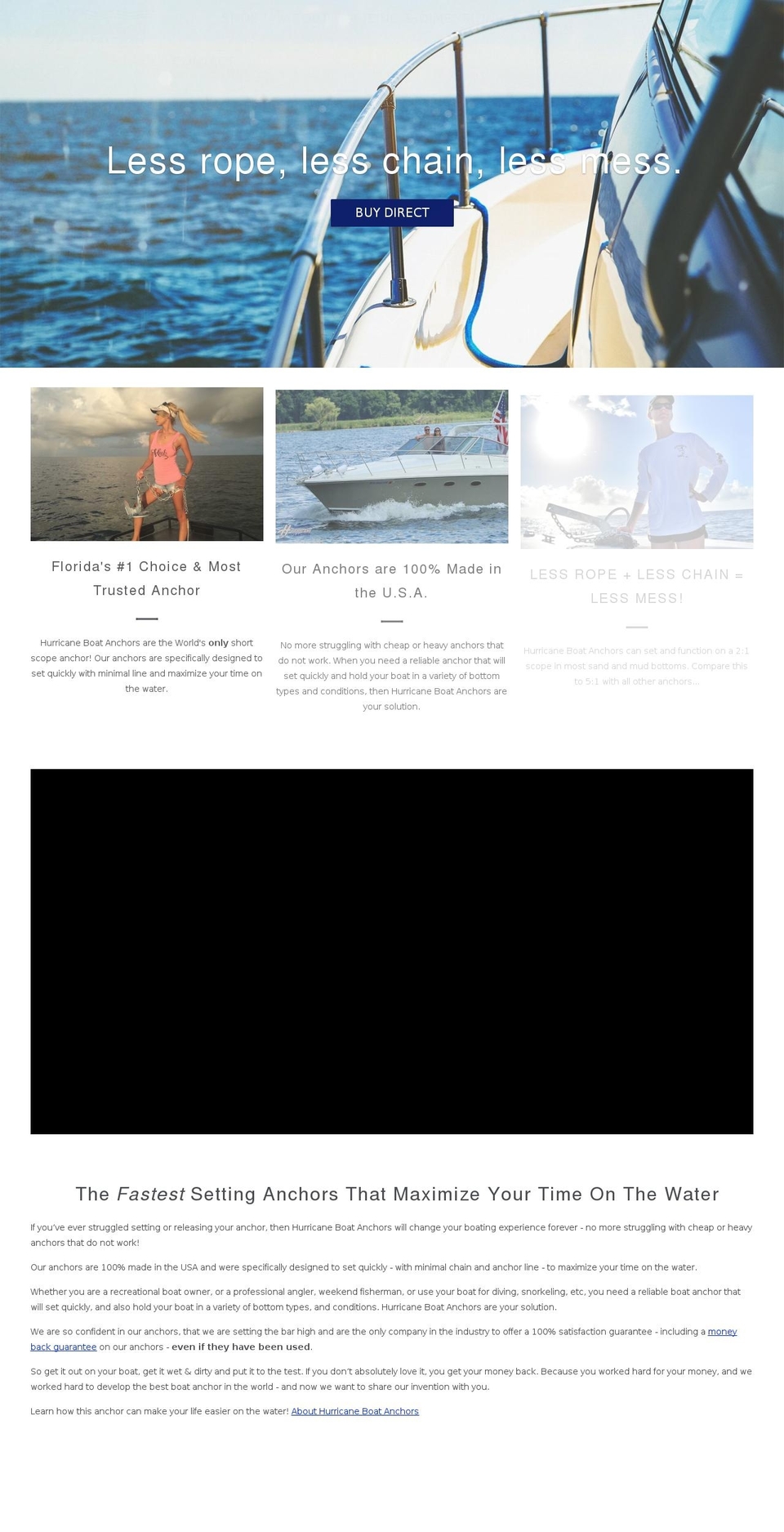 hurricaneboatanchorsusa.com — Shopify storefront screenshot