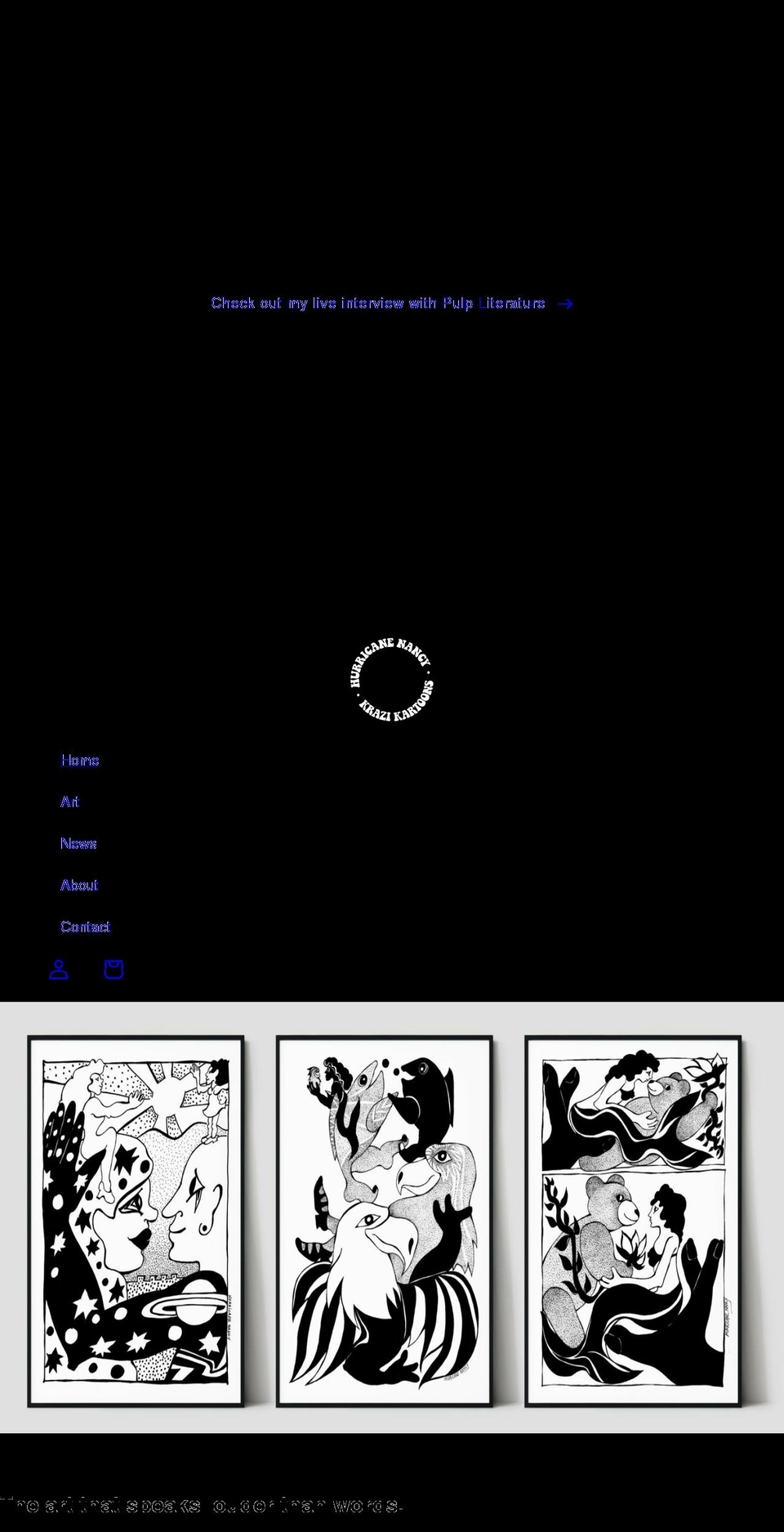 hurricanenancy.com shopify website screenshot