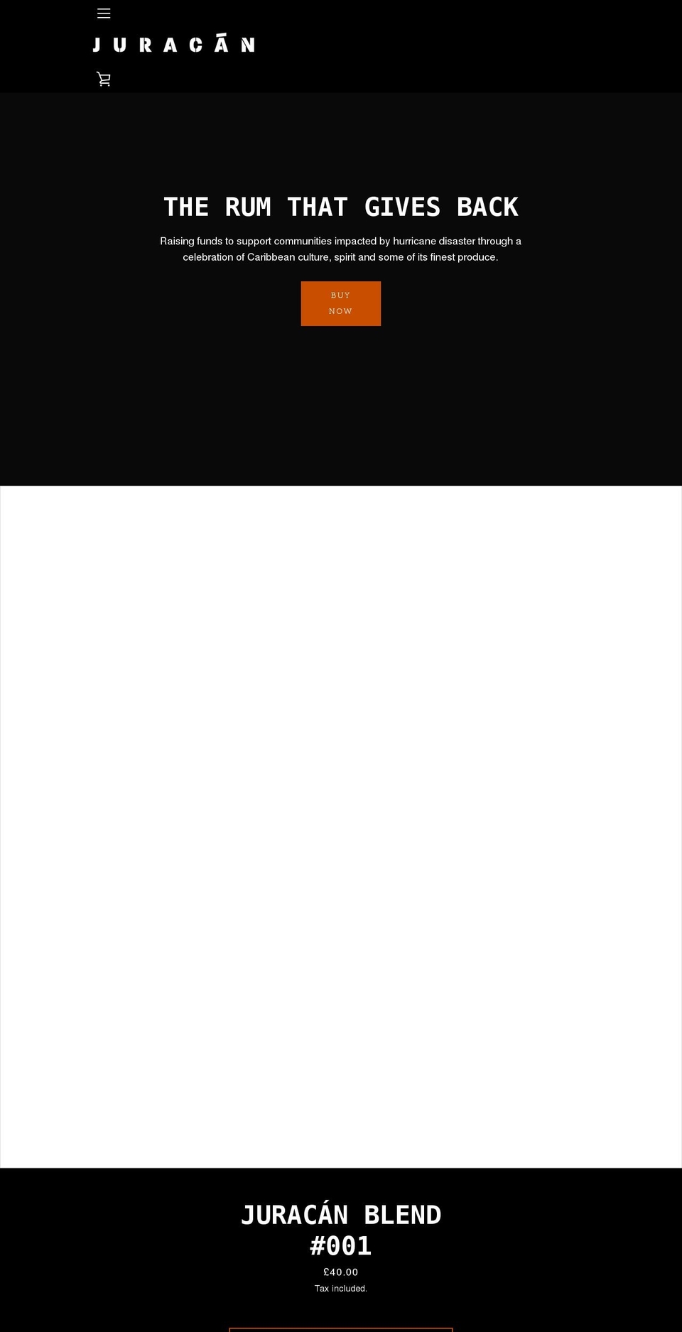 hurricanerumco.com shopify website screenshot