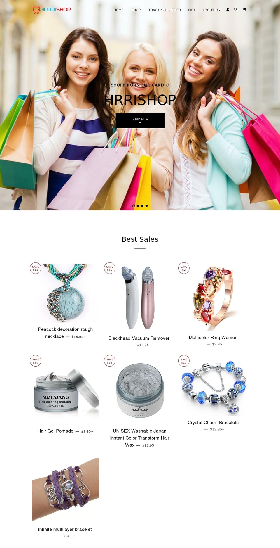 hurrishop.com — Shopify storefront screenshot