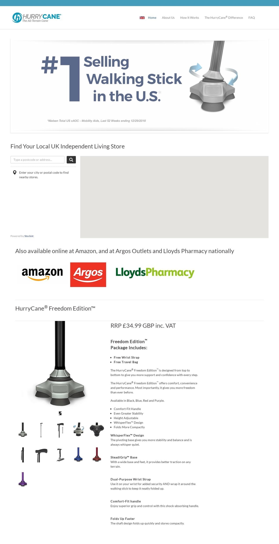 hurrycane.co.uk shopify website screenshot