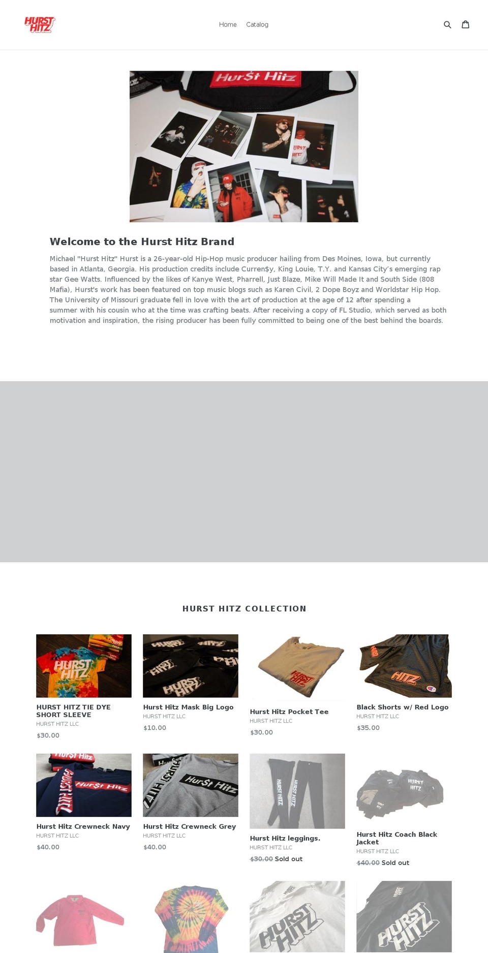 hursthitz.com — Shopify storefront screenshot