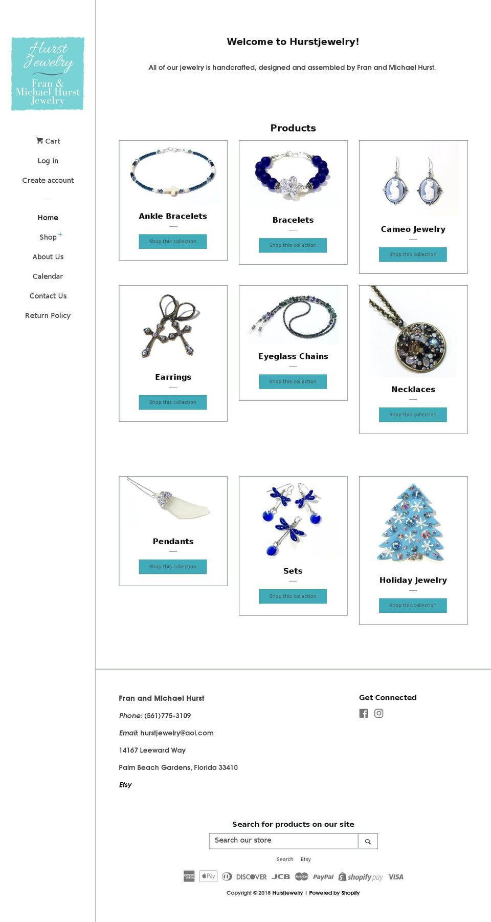 hurstjewelry.com shopify website screenshot