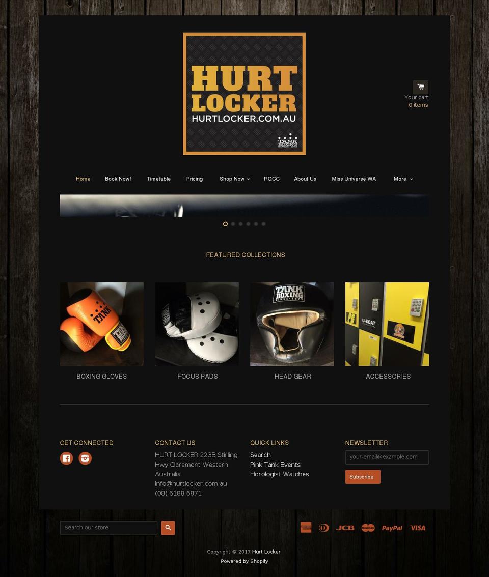 hurtlocker.com.au shopify website screenshot