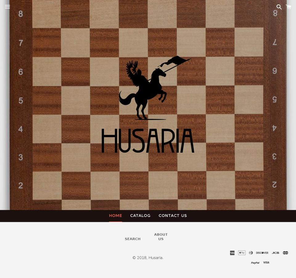 husariachess.com shopify website screenshot