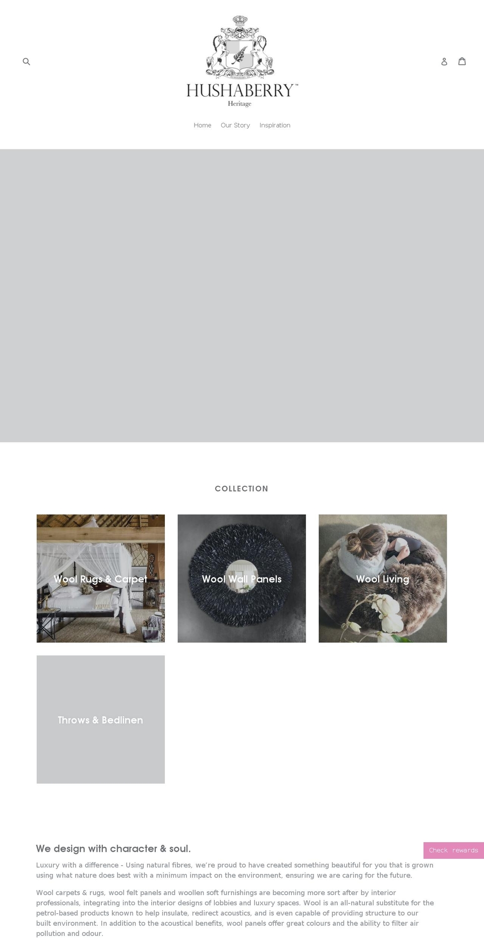 hushaberry.com — Shopify storefront screenshot