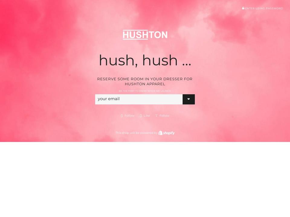 hushton.com shopify website screenshot