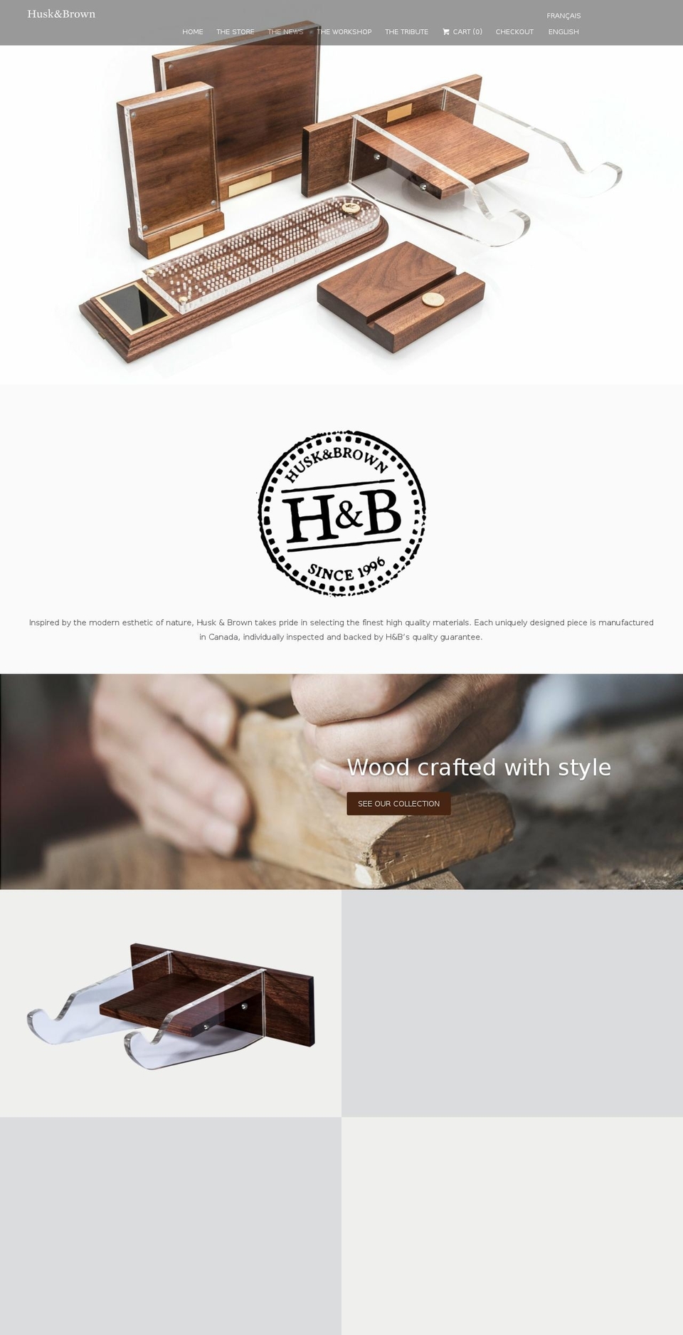 huskandbrown.com — Shopify storefront screenshot