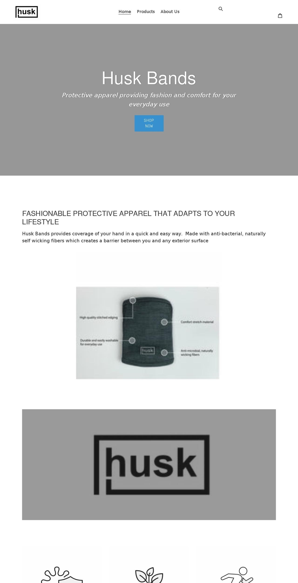 huskbands.com shopify website screenshot