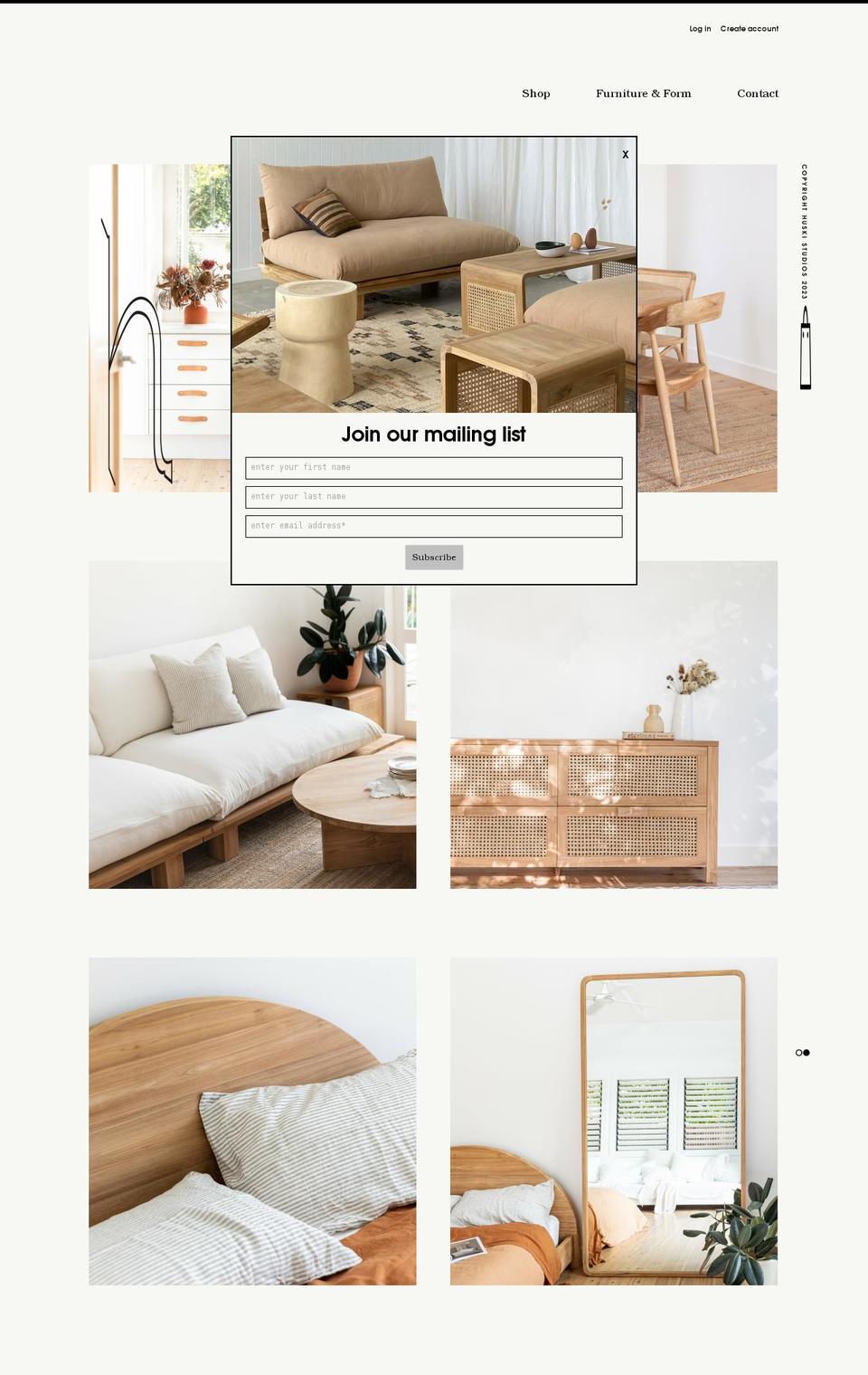 huskistudios.com shopify website screenshot