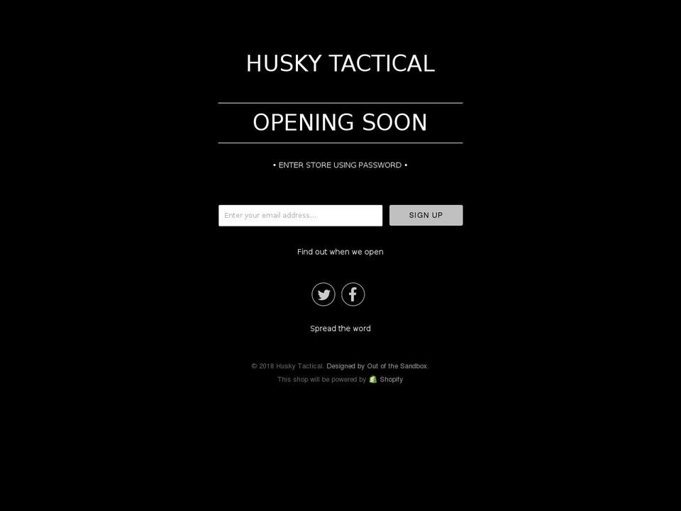 husky-tactical.com — Shopify storefront screenshot