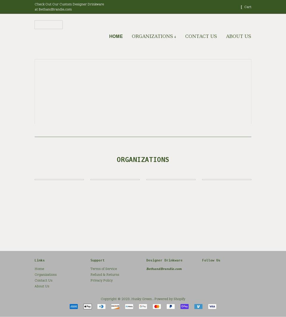 huskygreen.com shopify website screenshot