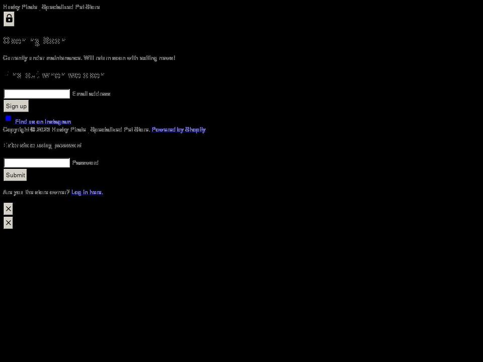 huskypirate.com shopify website screenshot