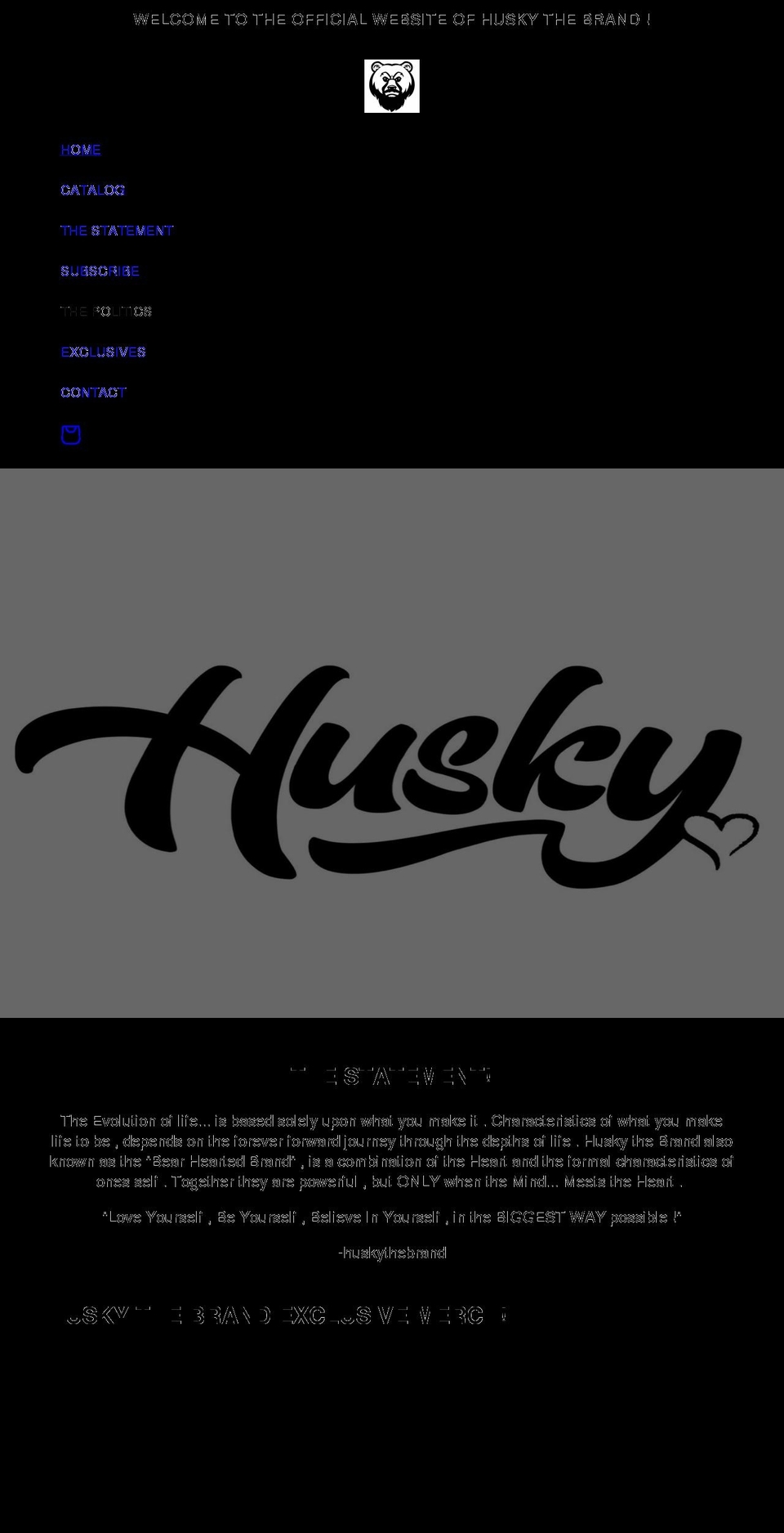 huskythebrand.com shopify website screenshot