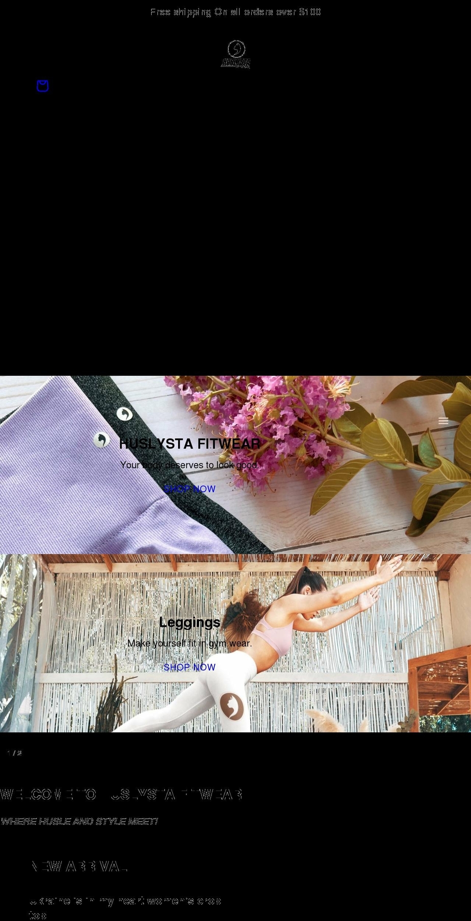 huslystafitwear.com shopify website screenshot