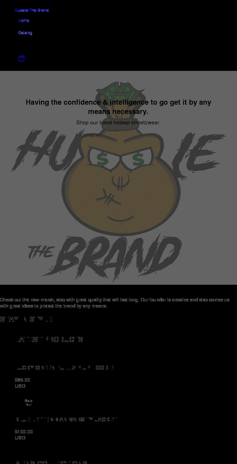 husslethebrand.com shopify website screenshot