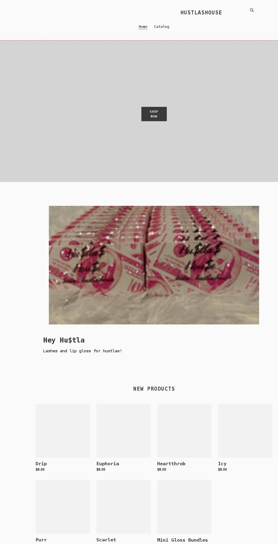 hustlashouse.com shopify website screenshot