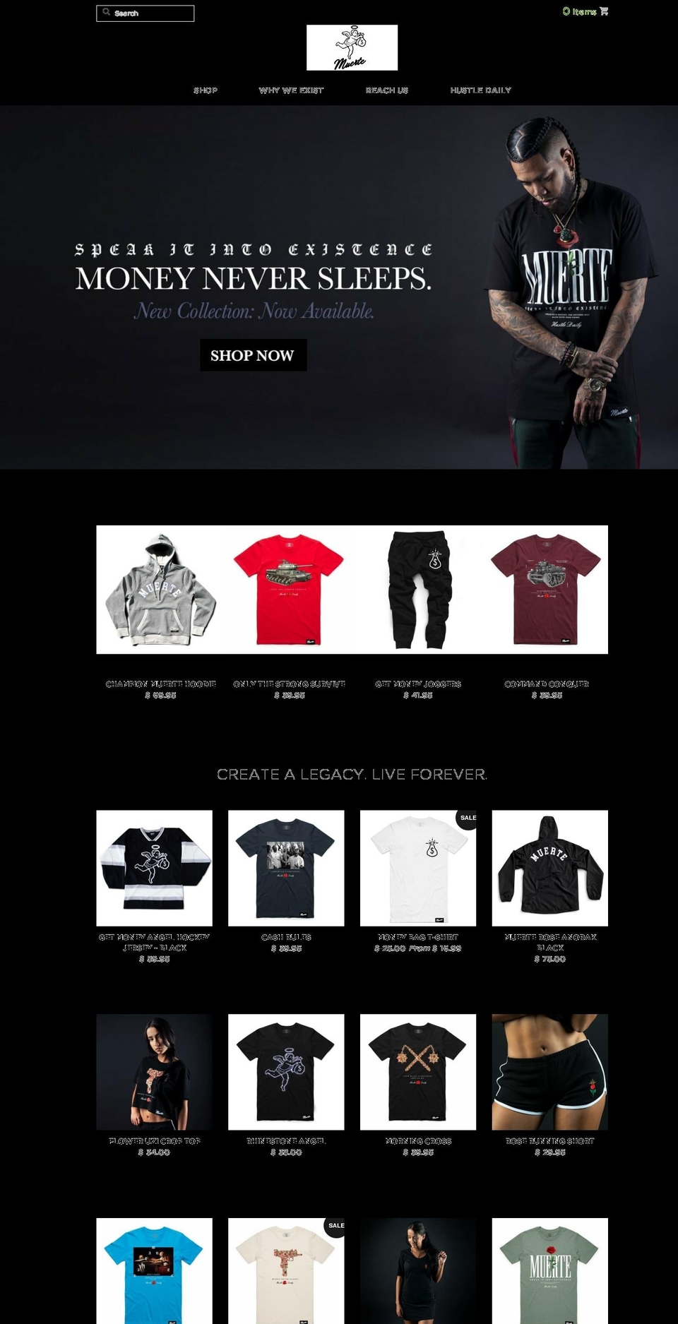 hustle-daily.com — Shopify storefront screenshot