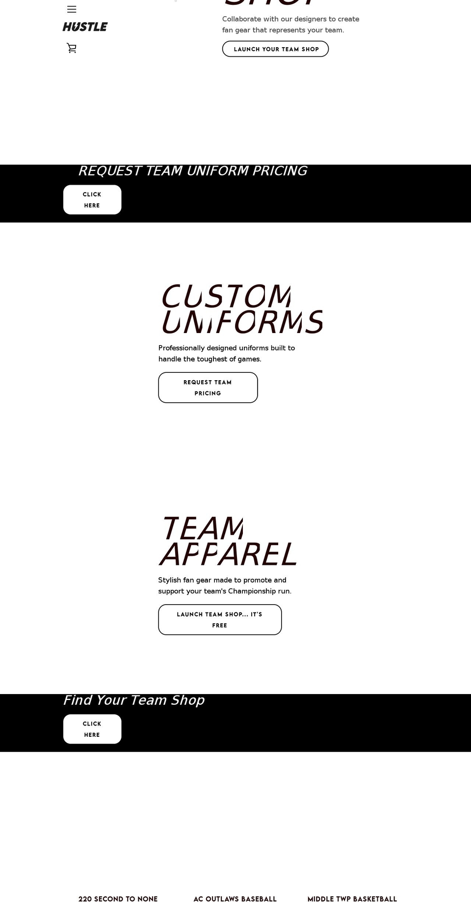 hustle-gear.com shopify website screenshot