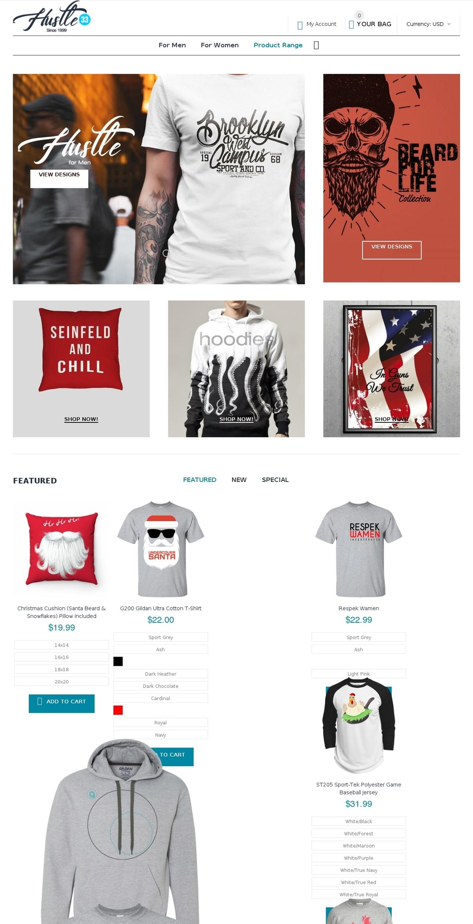 myshop-v-1-0-5 Shopify theme site example hustle33.com