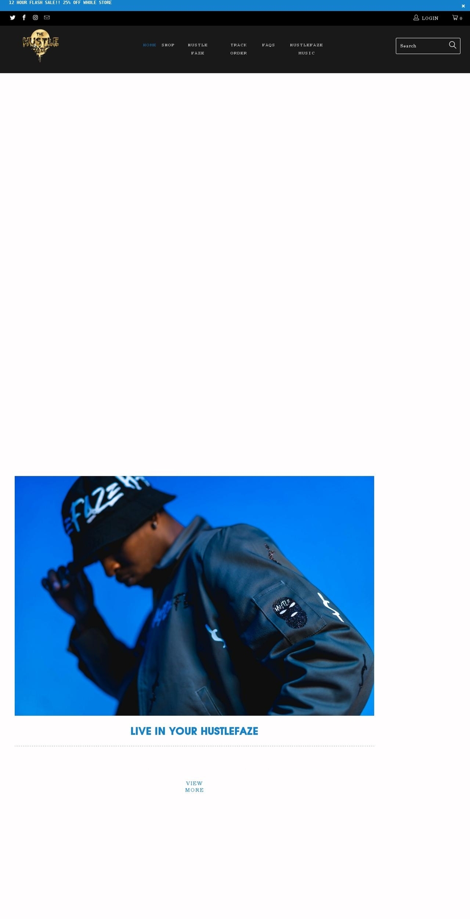 hustlefaze.com shopify website screenshot
