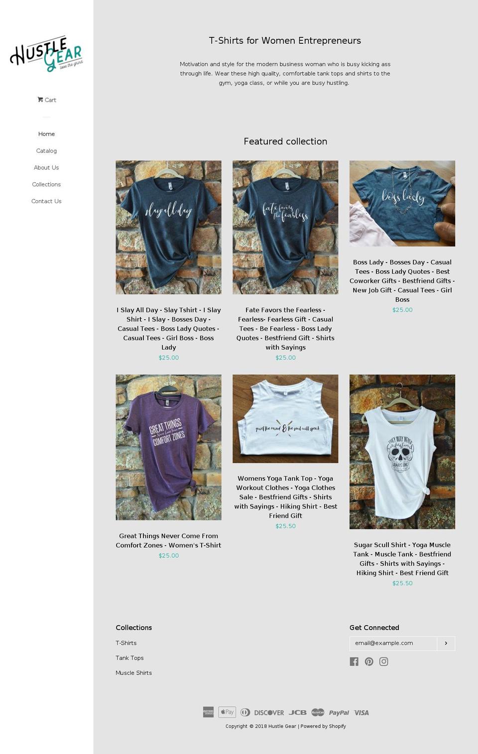 hustlegearapparel.com — Shopify storefront screenshot