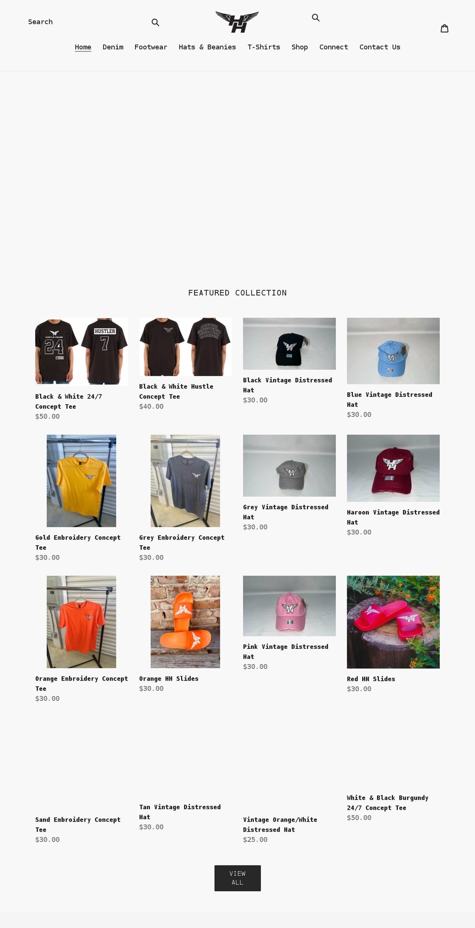 hustlehouseapparel.com shopify website screenshot