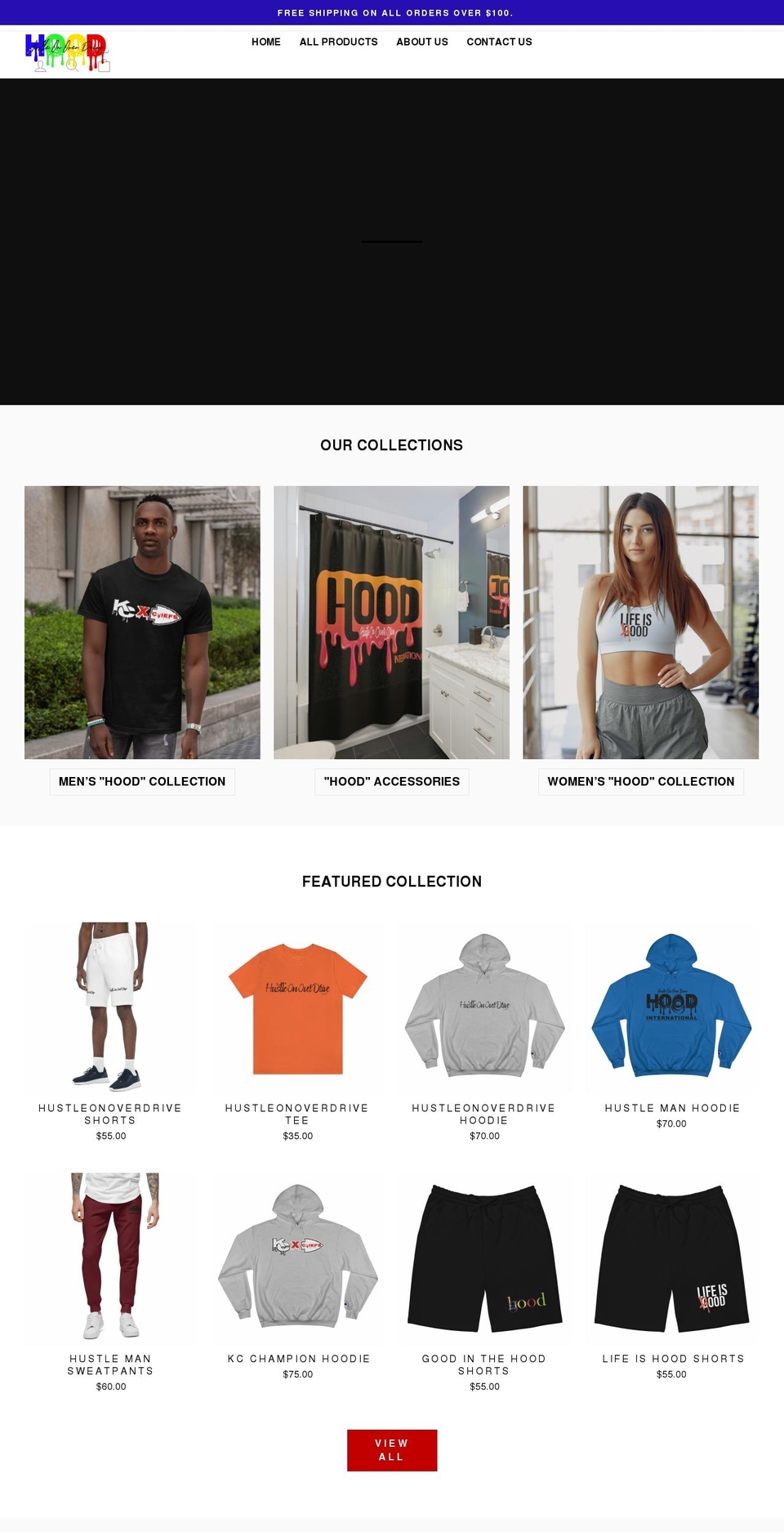hustleonoverdrive.com shopify website screenshot