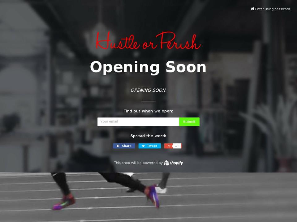 hustleorperish.com — Shopify storefront screenshot