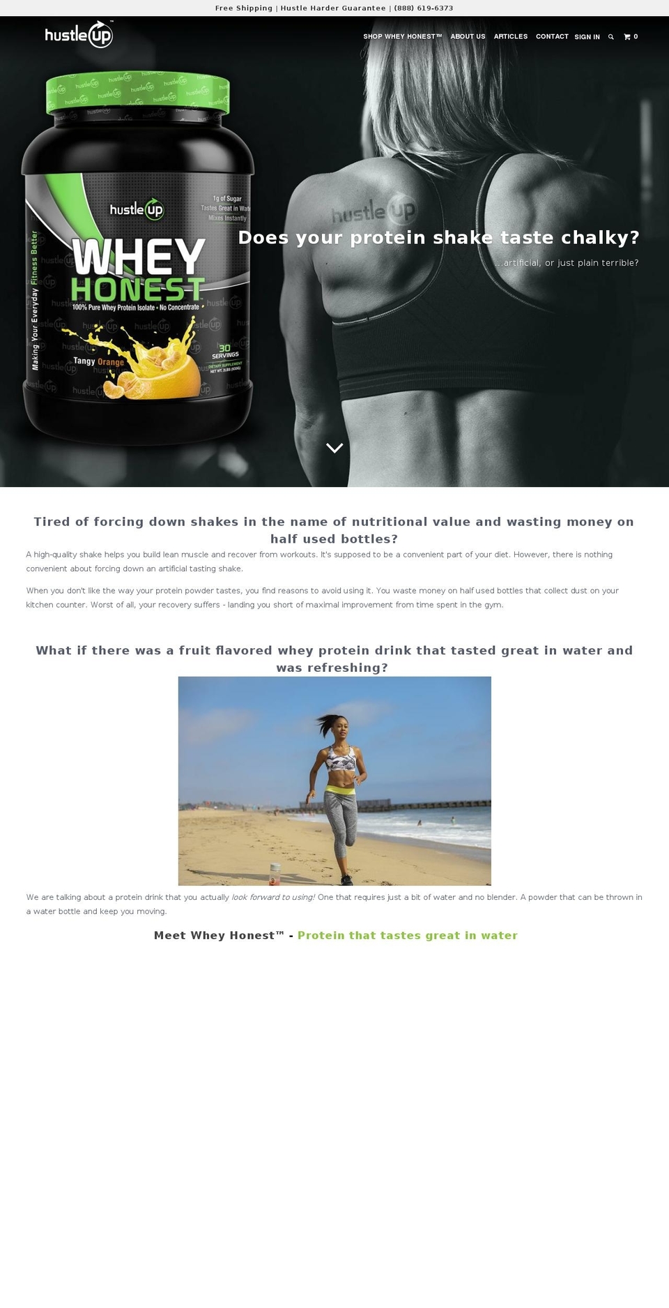 hustleupnutrition.com shopify website screenshot