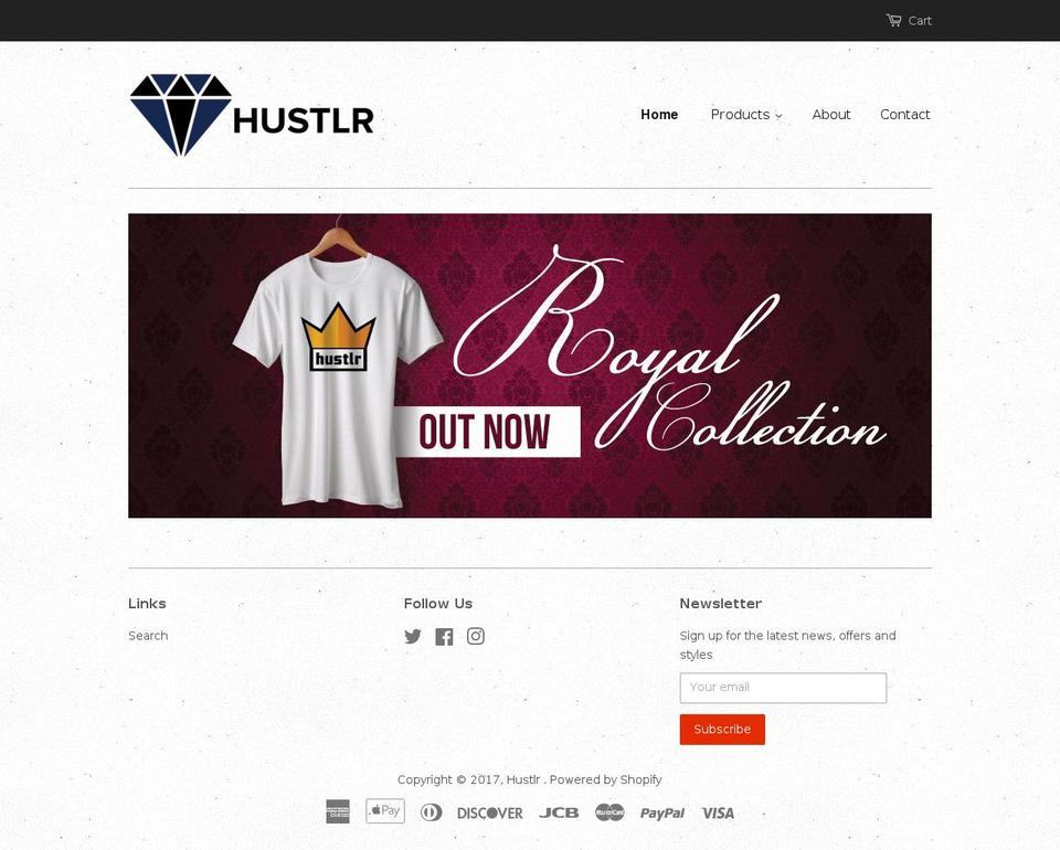 hustlr.net shopify website screenshot