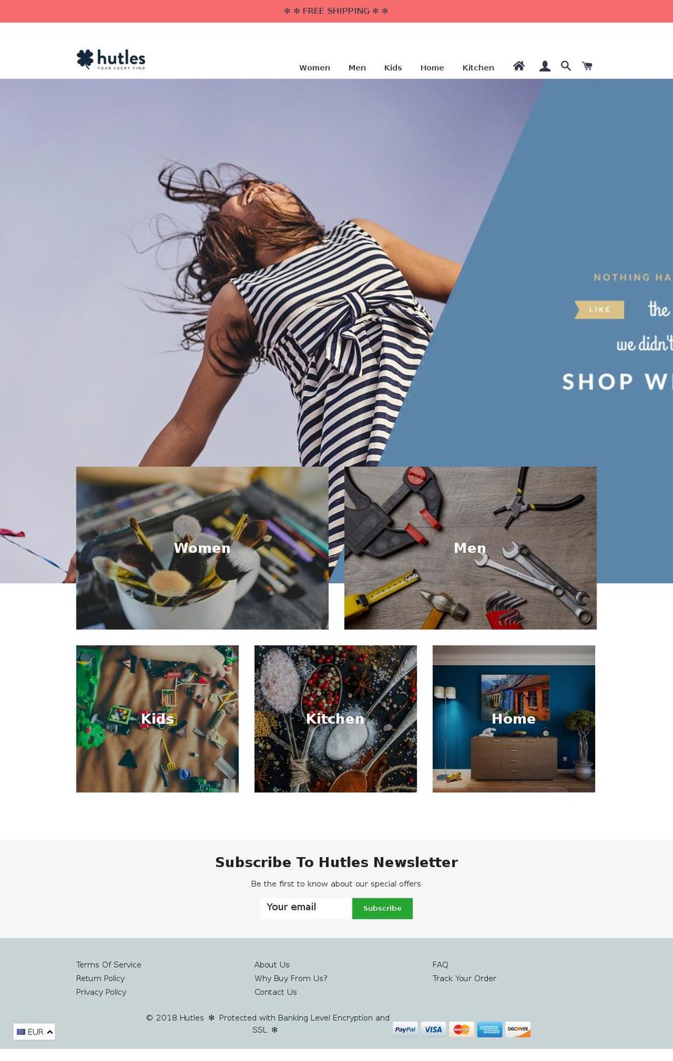 hutles.com — Shopify storefront screenshot