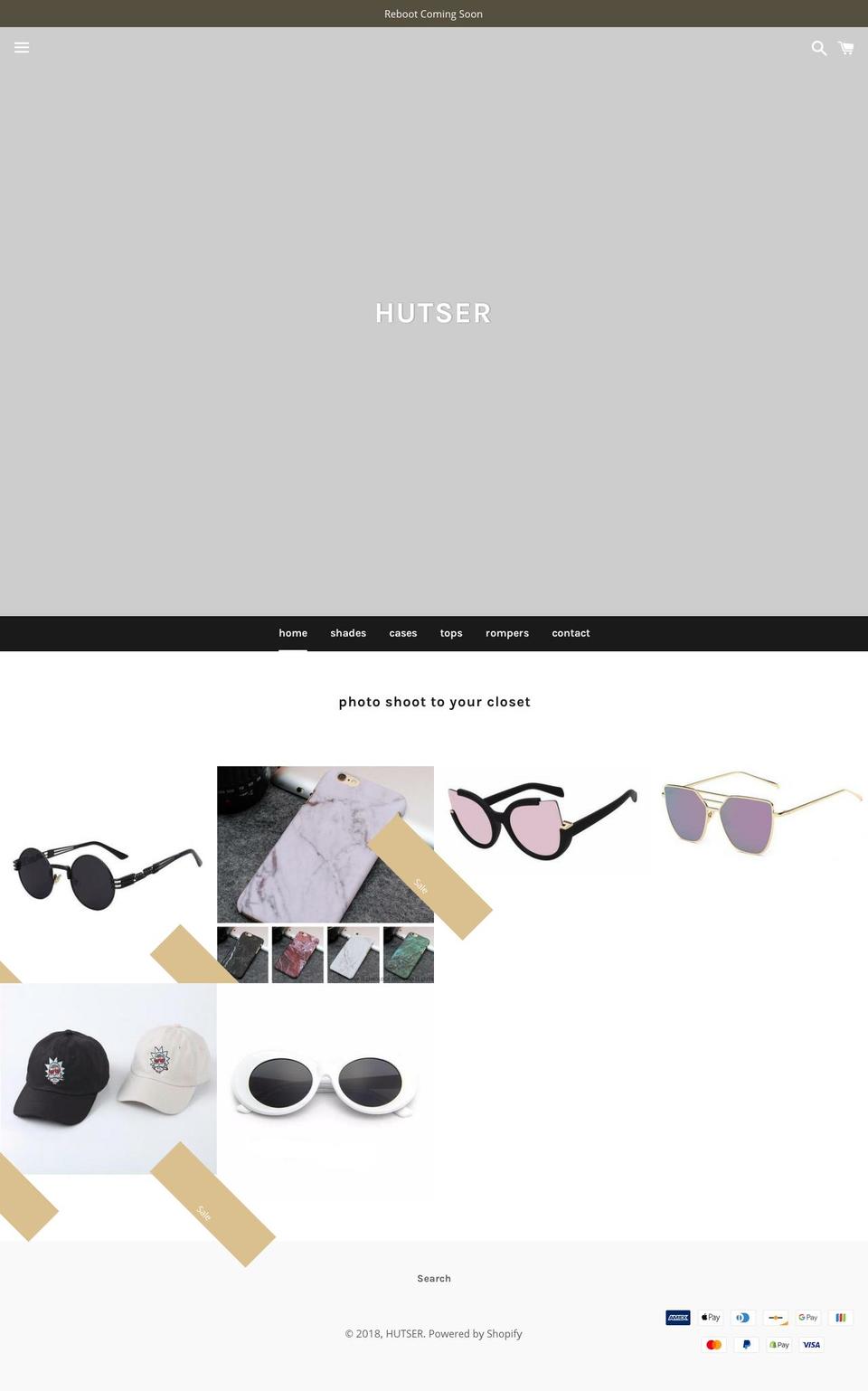 hutser.com — Shopify storefront screenshot
