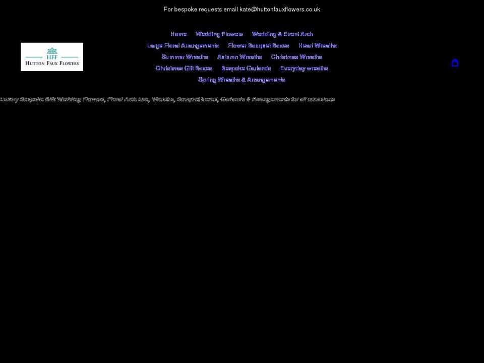 huttonfauxflowers.co.uk shopify website screenshot