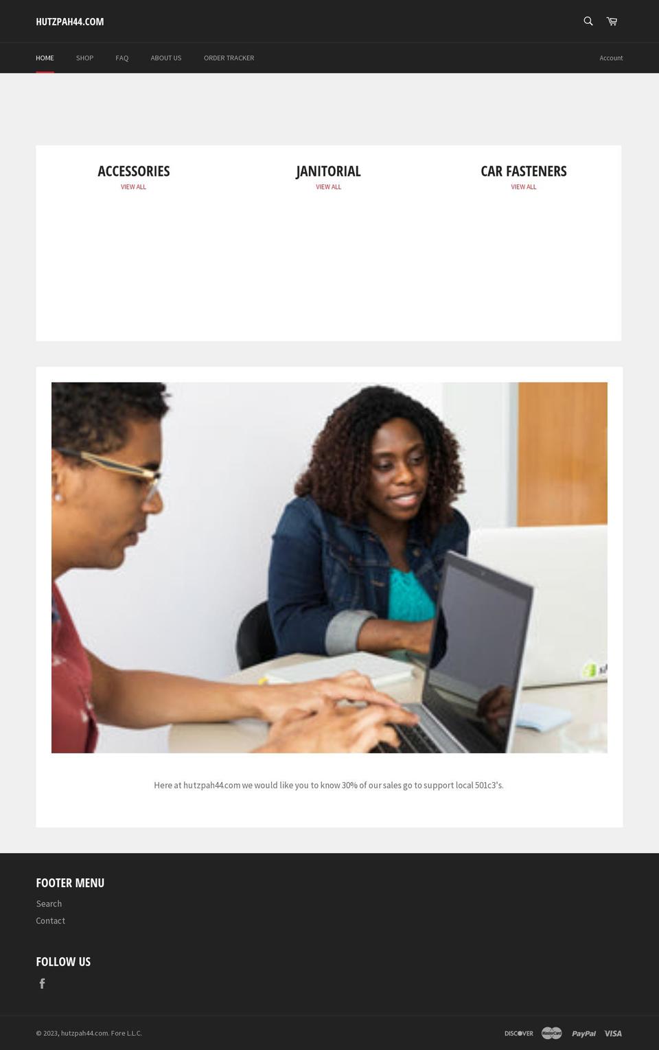 hutzpah44.com shopify website screenshot