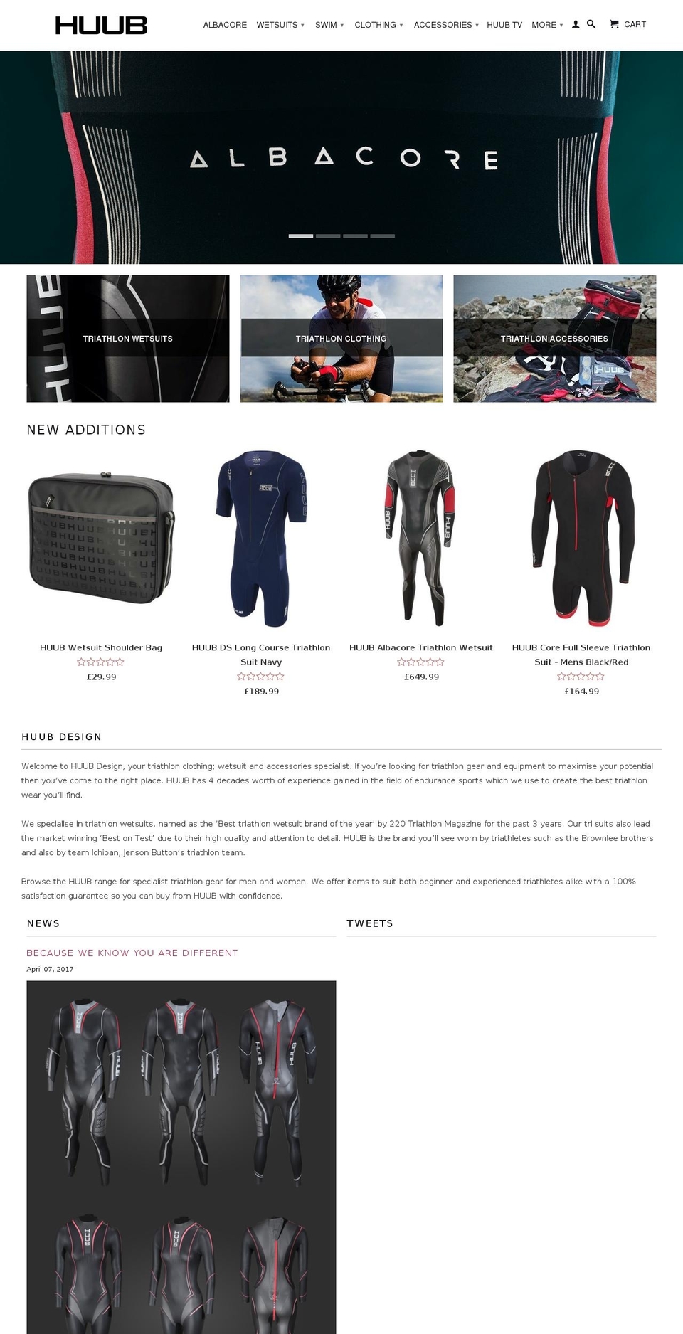 huub.co shopify website screenshot