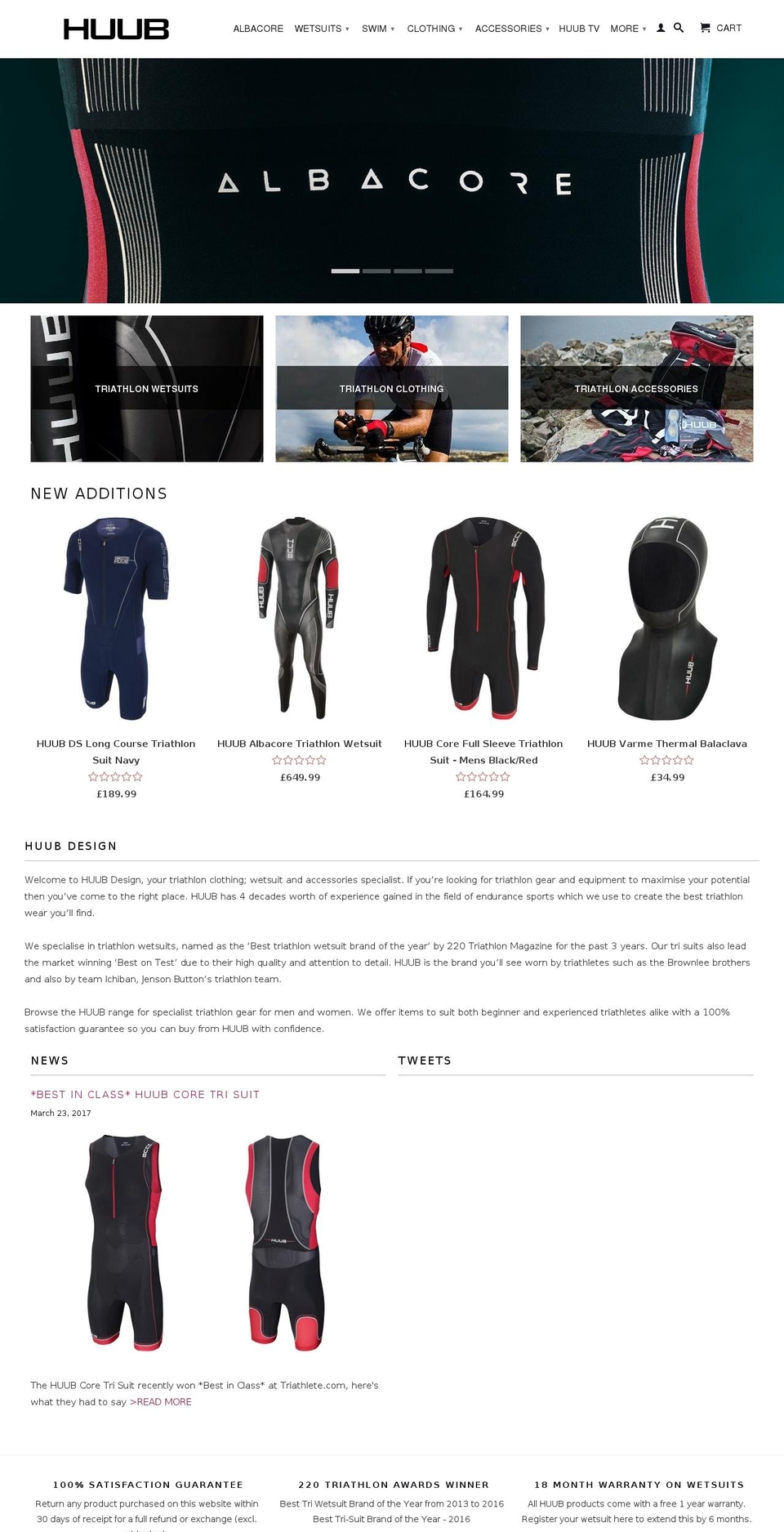 huubdesign.com shopify website screenshot