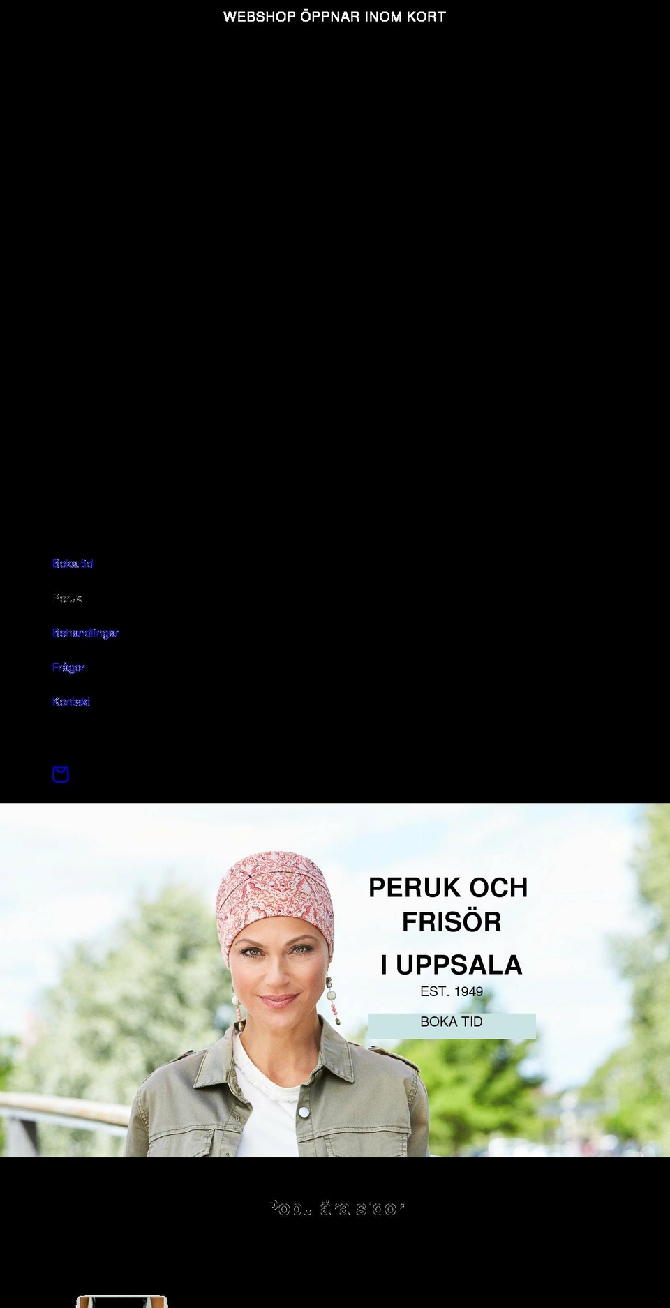 huvudsakenfrisor.se shopify website screenshot