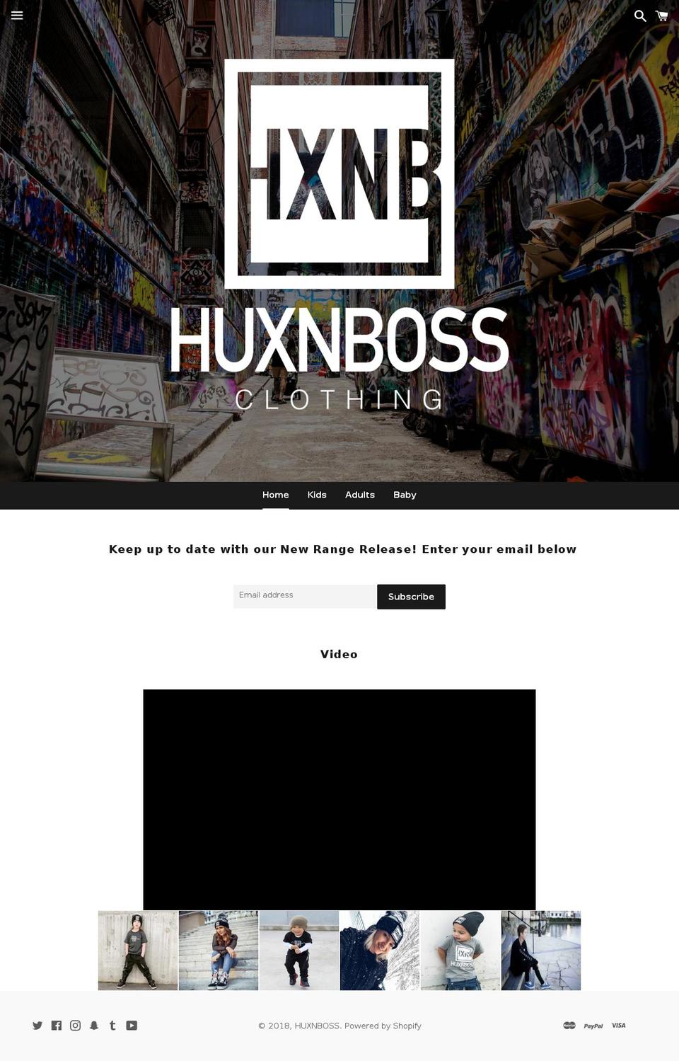 huxnboss.com — Shopify storefront screenshot