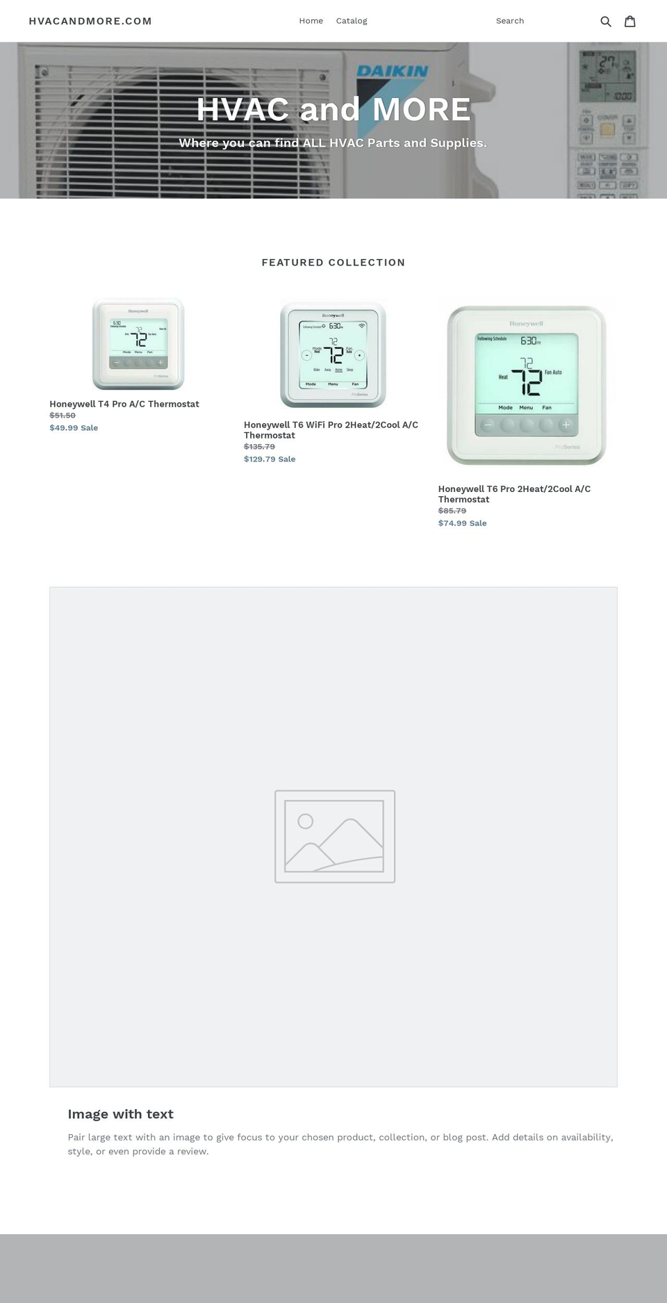 hvacandmore.com — Shopify storefront screenshot