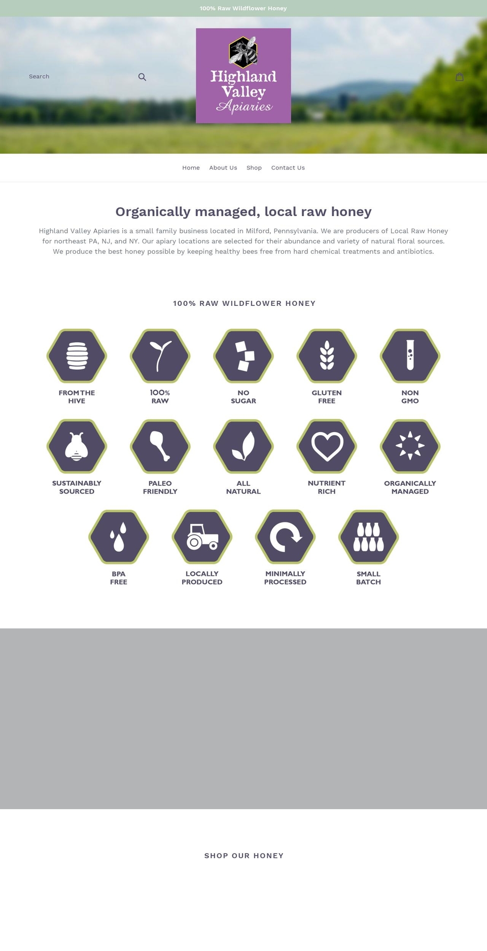 hvapiaries.com shopify website screenshot