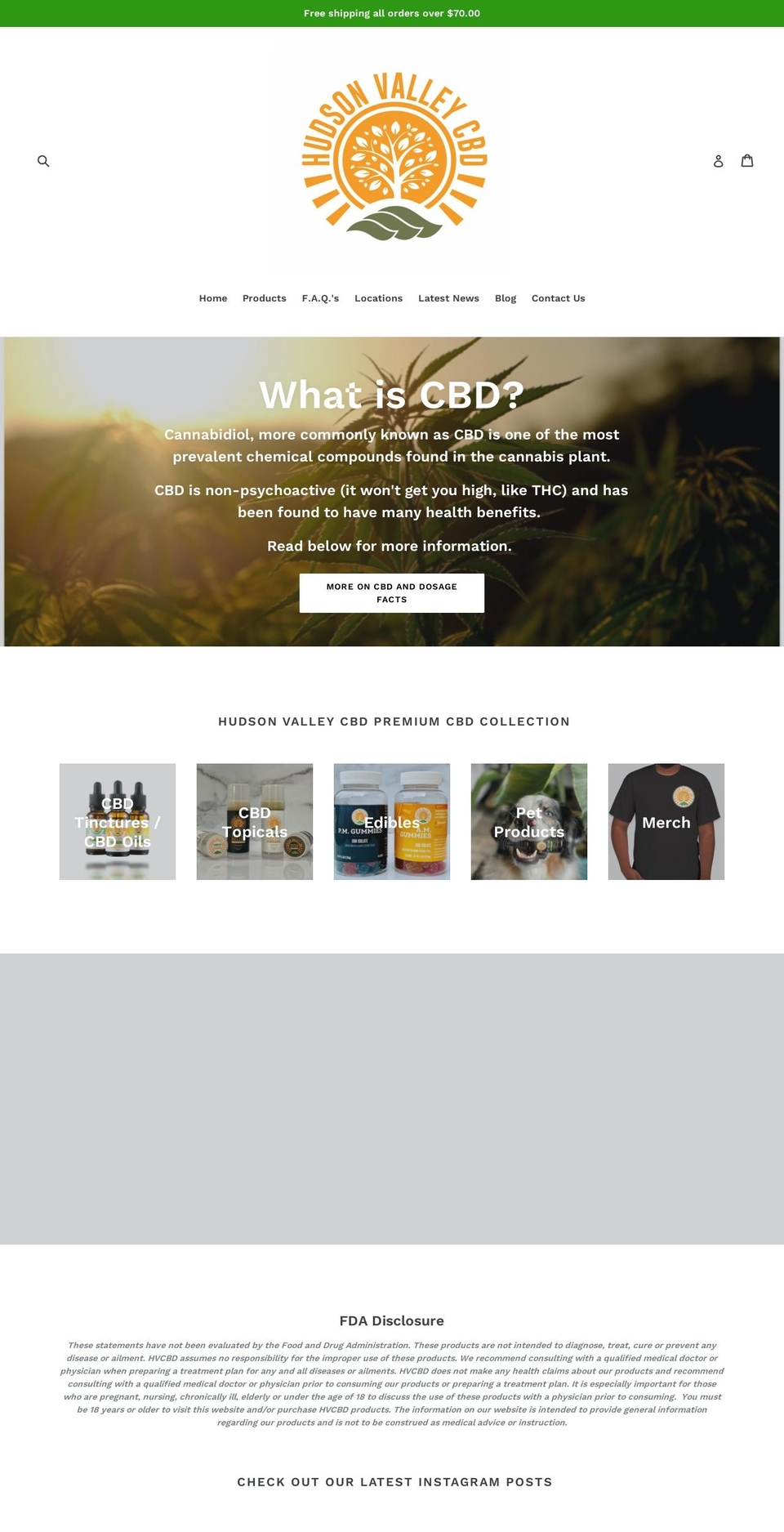 hvcbd.com — Shopify storefront screenshot