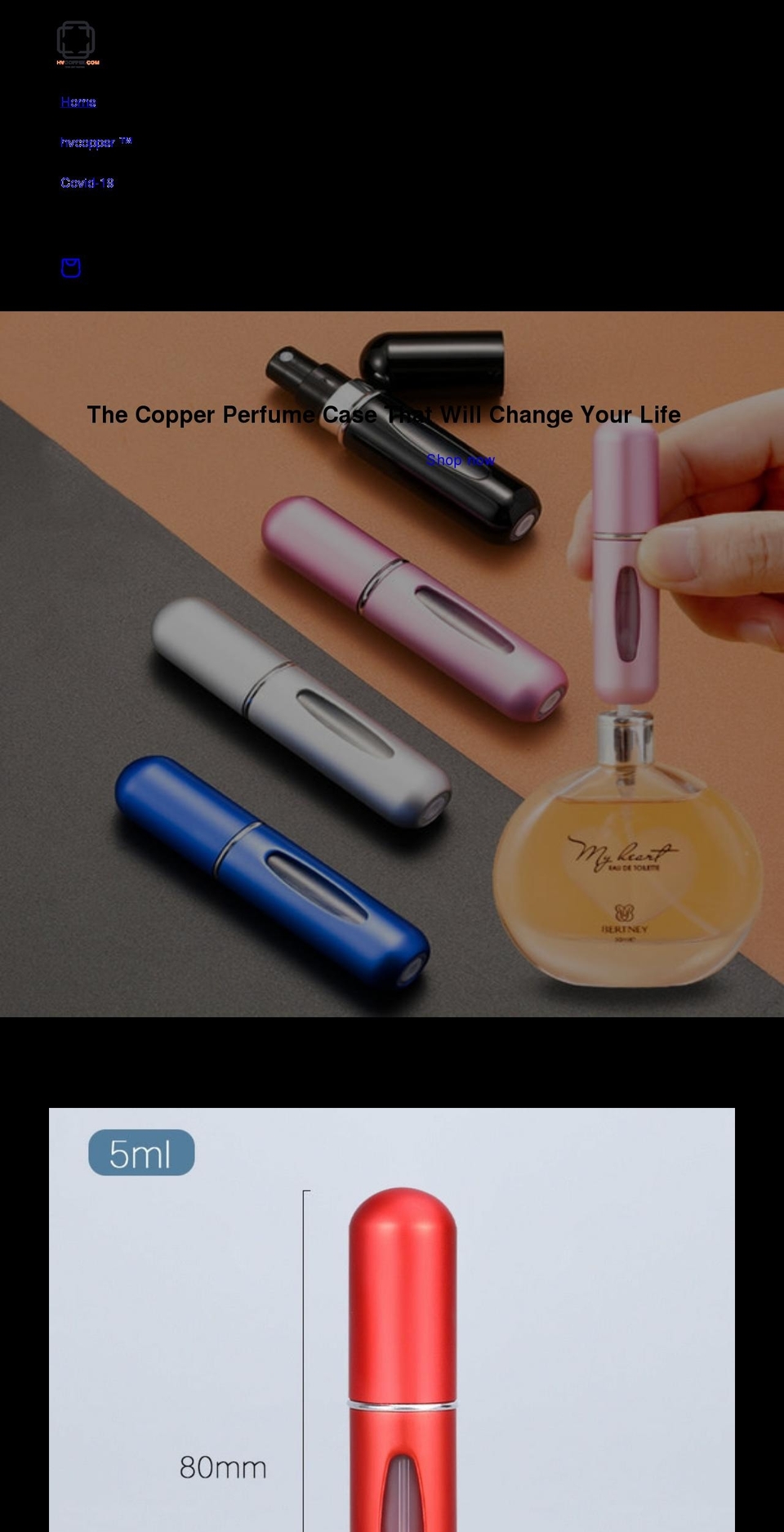 hvcopper.com shopify website screenshot